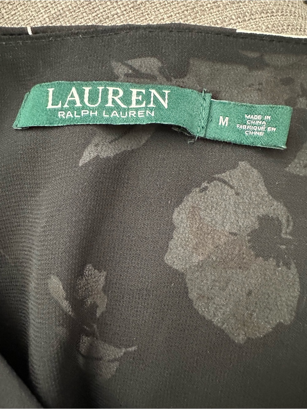 Ralph Lauren Black Sheer Floral Blouse - Picture 7 of 9